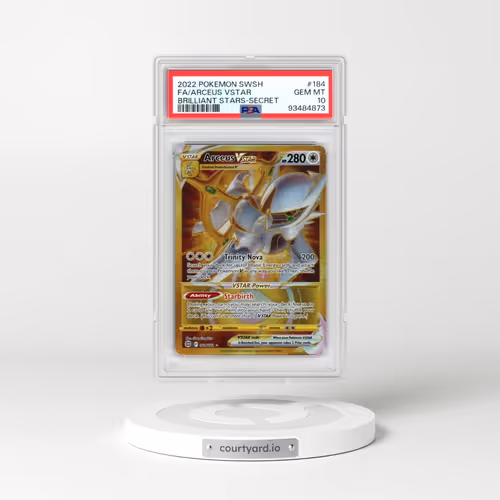 2022 Pokémon Sword & Shield Brilliant Stars #184 Arceus Vstar - Full Art Secret (PSA 10 GEM MINT)