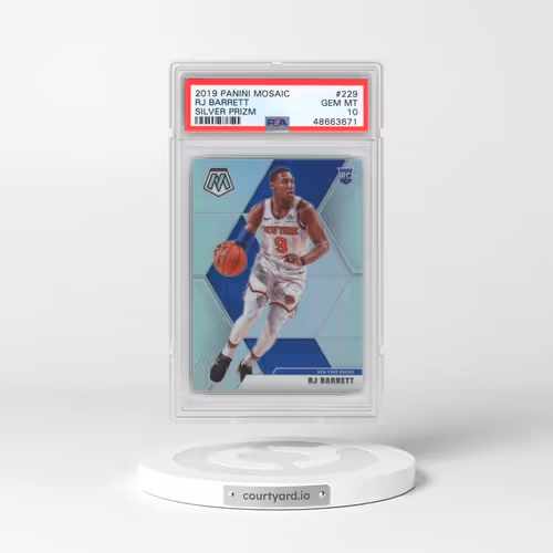 2019 Panini Mosaic #229 RJ Barrett - Silver Prizm (PSA 10 GEM MINT)