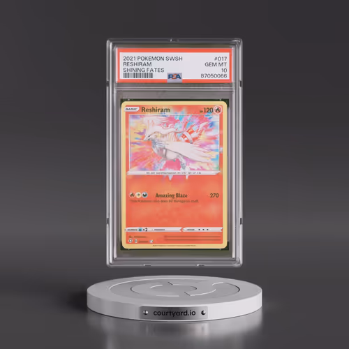 2021 Pokémon Sword & Shield Shining Fates #017 Reshiram (PSA 10 GEM MINT)