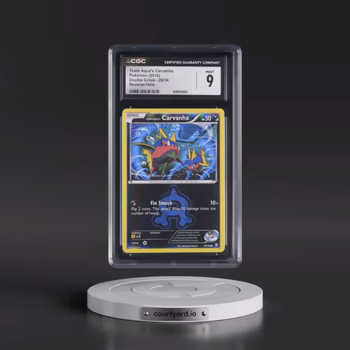 2015 Double Crisis #20/34 Team Aqua's Carvanha - Reverse Holo (CGC 9 MINT)