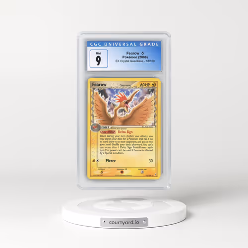 2006 EX Crystal Guardians #18/100 Fearow δ (CGC 9 MINT)