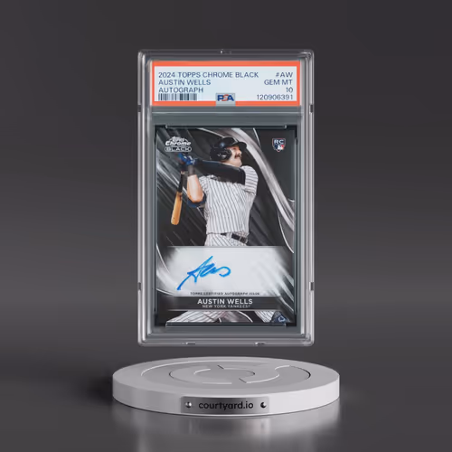 2024 Topps Chrome Black Autographs #AW Austin Wells (PSA 10 GEM MINT)