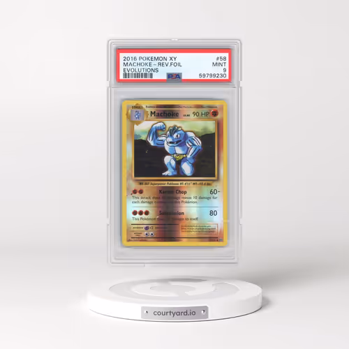 2016 Pokémon XY Evolutions #58 Machoke - Reverse Foil (PSA 9 MINT)