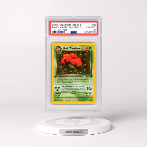 2000 Pokémon Rocket #13 Dark Vileplume - 1st Edition Holo (PSA 8 NM-MT)