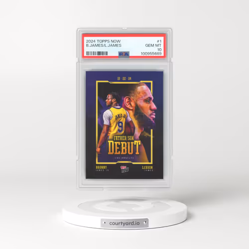 2024 Topps Now #1 Bronny James/LeBron James (PSA 10 GEM MINT)