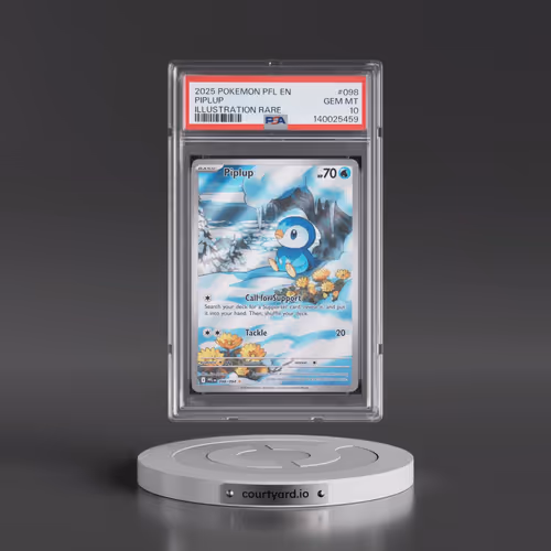 2025 Pokémon Pfl EN-Phantasmal Flames #098 Piplup - Illustration Rare (PSA 10 GEM MINT)