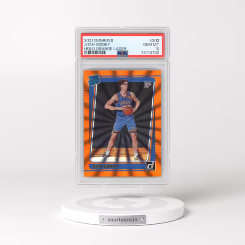 2021 Panini Donruss #202 Josh Giddey - Holo Orange Laser (PSA 10 GEM MINT)