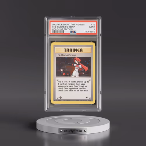 2000 Pokémon Gym Heroes #19 The Rocket's Trap - 1st Edition Holo (PSA 9 MINT)
