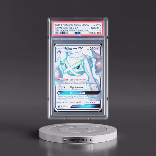 2017 Pokémon Sun & Moon Guardians Rising #157a Metagross GX - Holo Full Art 2019 Yellow A Alternate