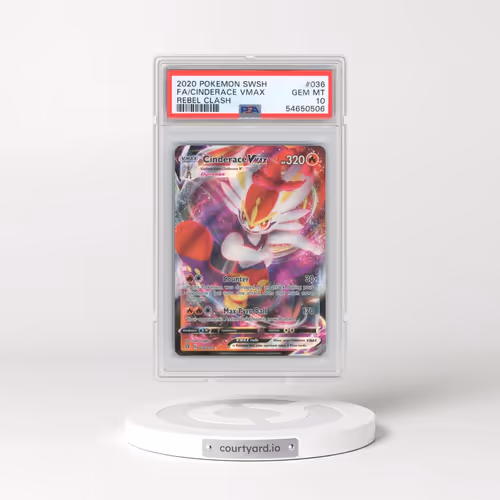 2020 Pokémon Sword & Shield Rebel Clash #036 Cinderace Vmax - Full Art (PSA 10 GEM MINT)