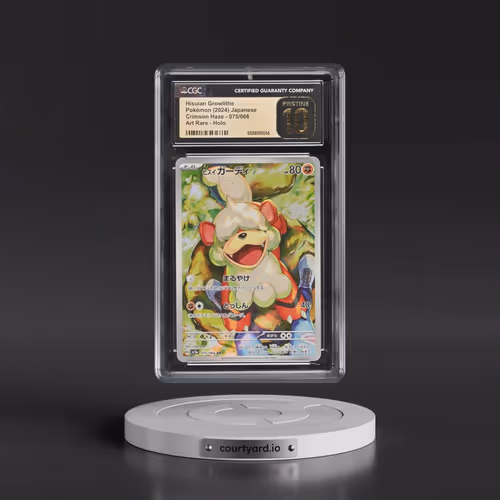 2024 Crimson Haze #075/066 Hisuian Growlithe - Art Rare Holo (CGC 10 PRISTINE)