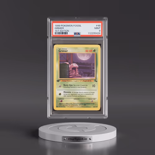 1999 Pokémon Fossil #48 Grimer - 1st Edition (PSA 9 MINT)