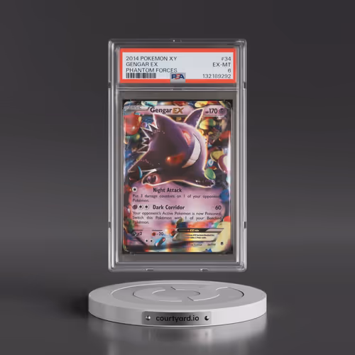 2014 Pokémon XY Phantom Forces #34 Gengar EX - Holo (PSA 6 EX-MT)