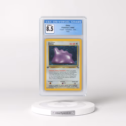 1999 Fossil #3/62 Ditto - 1st Edition Holo (CGC 8.5 NM-MT+)