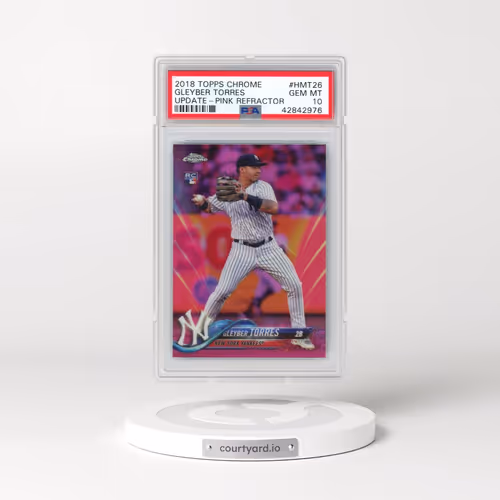 2018 Topps Chrome Update #HMT26 Gleyber Torres - Pink Refractor (PSA 10 GEM MINT)
