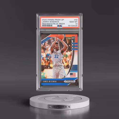 2020 Panini Prizm Draft Picks #42 James Wiseman - Red/White/Blue Prizm (PSA 10 GEM MINT)