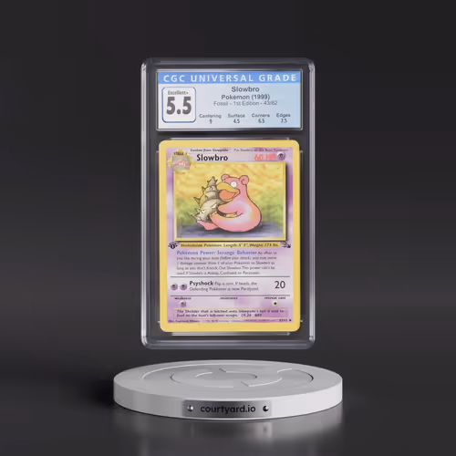 1999 Fossil #43/62 Slowbro - 1st Edition 1st Edition (CGC 5.5 EX+)