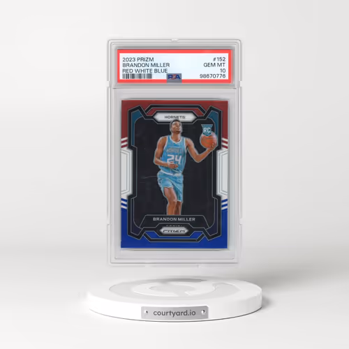 2023 Panini Prizm #152 Brandon Miller - Red White Blue (PSA 10 GEM MINT)