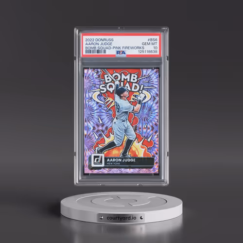 2022 Panini Donruss Bomb Squad #BS6 Aaron Judge - Pink Fireworks (PSA 10 GEM MINT)