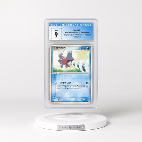 2003 Japanese Magma VS Aqua: 2 Ambitions #28 Mudkip - 1st Edition (CGC 9 MINT)