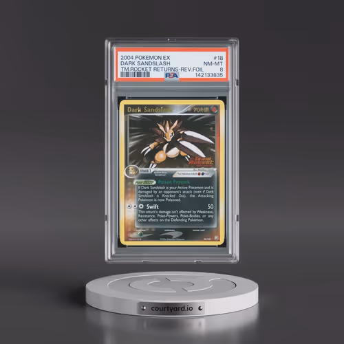 2004 Pokémon EX Team Rocket Returns #18 Dark Sandslash - Reverse Foil (PSA 8 NM-MT)