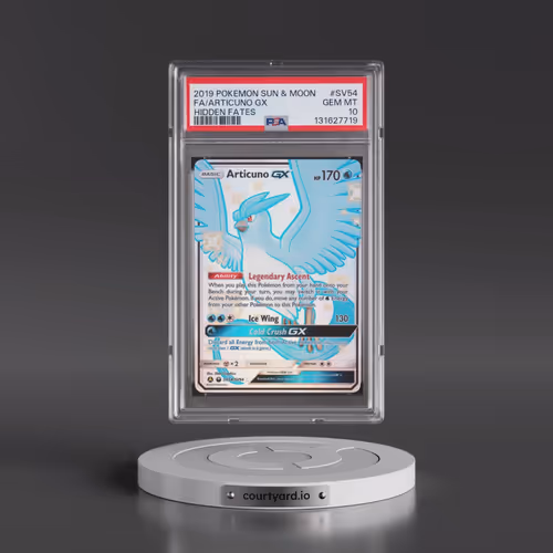2019 Pokémon Sun & Moon Hidden Fates #SV54 Articuno GX - Holo Full Art (PSA 10 GEM MINT)