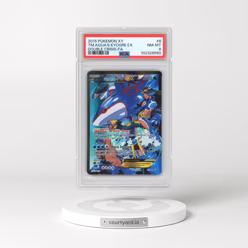 2015 Pokémon XY Double Crisis #6 Team Aqua's Kyogre EX - Holo Full Art (PSA 8 NM-MT)