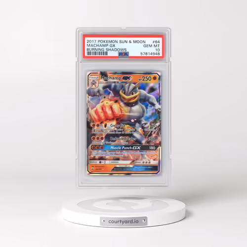 2017 Pokémon Sun & Moon Burning Shadows #64 Machamp GX - Holo (PSA 10 GEM MINT)