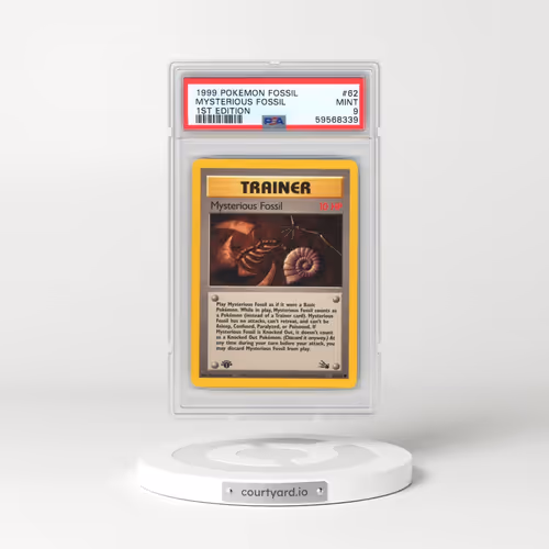 1999 Pokémon Fossil #62 Mysterious Fossil - 1st Edition (PSA 9 MINT)