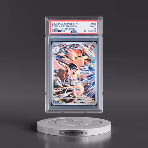 2025 Pokémon Dri EN-Destined Rivals #190 Ethan's Typhlosion - Illustration Rare (PSA 9 MINT)