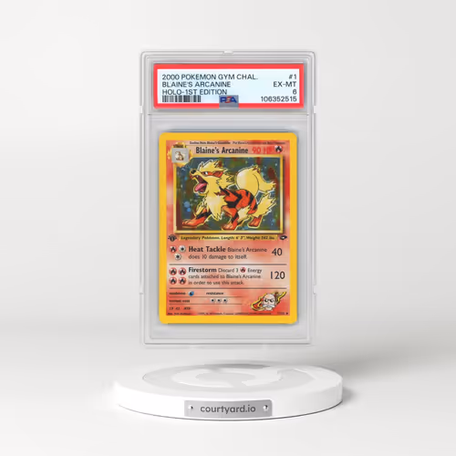 2000 Pokémon Gym Challenge #1 Blaine's Arcanine - 1st Edition Holo (PSA 6 EX-MT)
