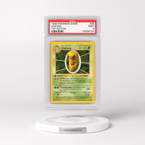 1999 Pokémon Game #33 Kakuna - 1st Edition (PSA 9 MINT)