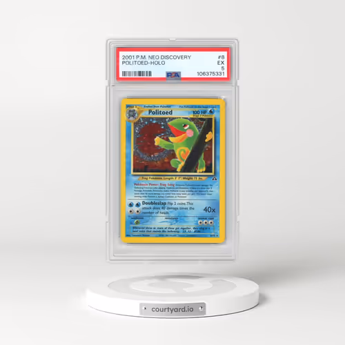 2001 Pokémon Neo Discovery #8 Politoed - Holo (PSA 5 EX)