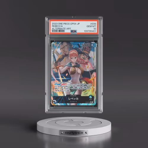 2023 One Piece Japanese Kingdoms of Intrigue #039 Rebecca - Alternate Art (PSA 10 GEM MINT)