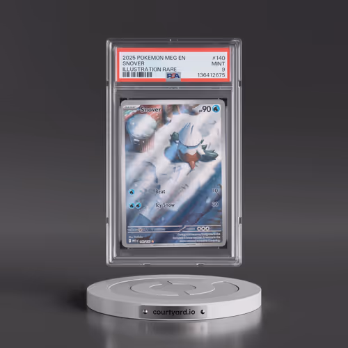 2025 Pokémon Meg EN-Mega Evolution #140 Snover - Illustration Rare (PSA 9 MINT)