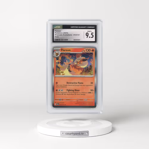 2025 Prismatic Evolutions - PRE EN #013/131 Flareon - Holo (CGC 9.5 MINT+)