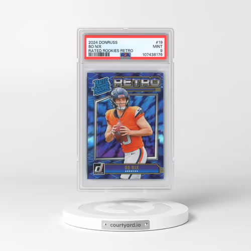2024 Panini Donruss Rated Rookies Retro #19 Bo Nix (PSA 9 MINT)
