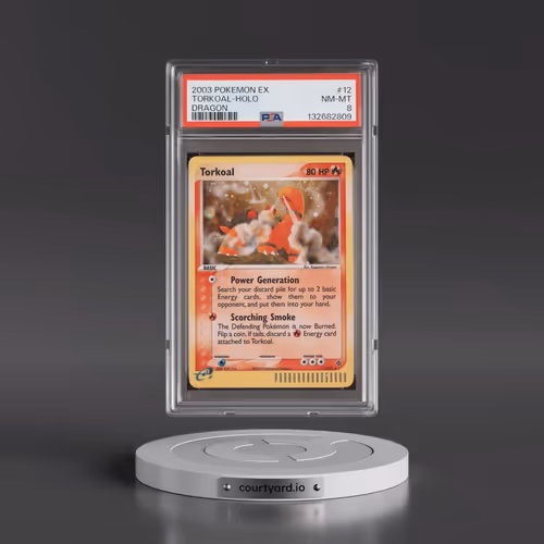 2003 Pokémon EX Dragon #12 Torkoal - Holo (PSA 8 NM-MT)
