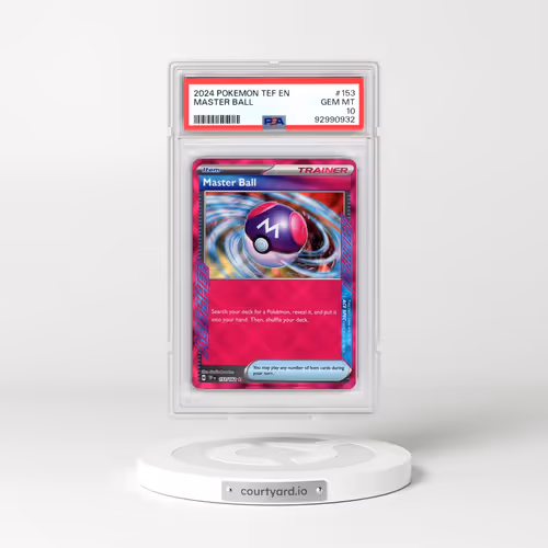 2024 Pokémon Tef EN-Temporal Forces #153 Master Ball (PSA 10 GEM MINT)