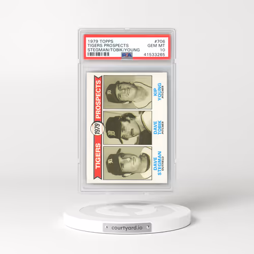 1979 Topps #706 Tigers Prospects - Dave Stegman / Dave Tobik / Kip Young (PSA 10 GEM MINT)