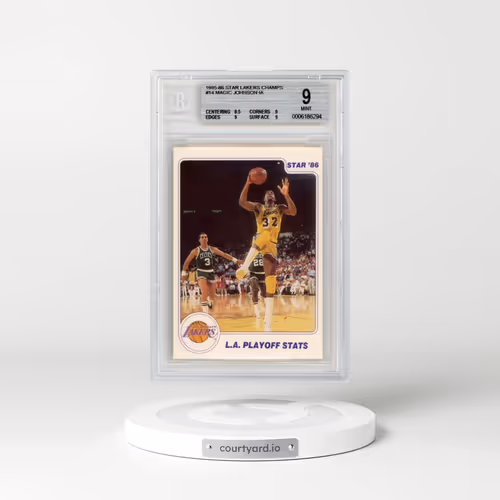 1985 Star Lakers Champs #14 Magic Johnson IA (BGS 9 MINT)