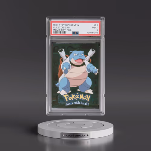1999 Topps Pokémon the Movie Edt #E9 Blastoise #9 - Foil (PSA 9 MINT)