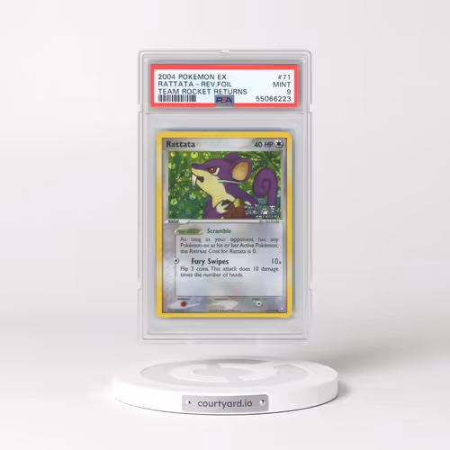 2004 Pokémon EX Team Rocket Returns #71 Rattata - Reverse Foil (PSA 9 MINT)