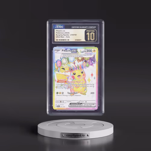 2024 Surging Sparks - SSP EN #219/191 Pikachu ex - Ultra Rare Holo (CGC 10 PRISTINE)