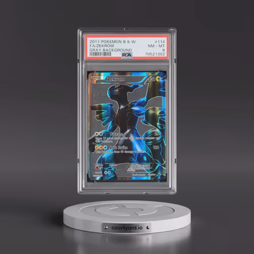 2011 Pokémon Black & White #114 Zekrom - Full Art Gray Background (PSA 8 NM-MT)