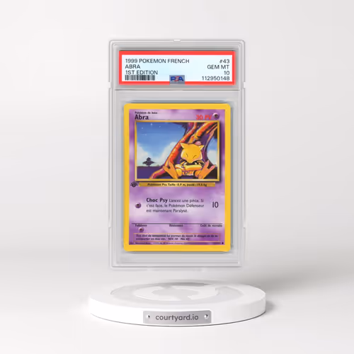 1999 Pokémon #43 Abra - 1st Edition (PSA 10 GEM MINT)
