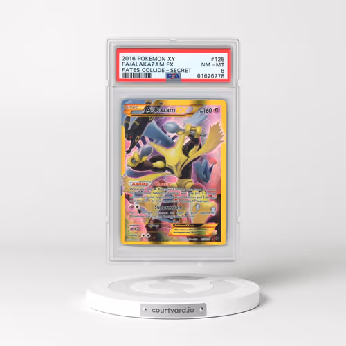 2016 Pokémon XY Fates Collide #125 Alakazam EX - Holo Full Art Secret (PSA 8 NM-MT)