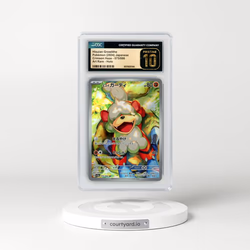 2024 Crimson Haze #075/066 Hisuian Growlithe - Art Rare Holo (CGC 10 PRISTINE)