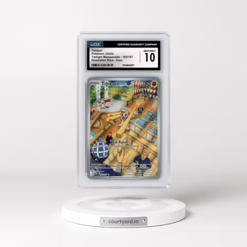 2024 Pokémon Twm EN-Twilight Masquerade #183 Timburr - Illustration Rare (CGC 10 GEM MINT)
