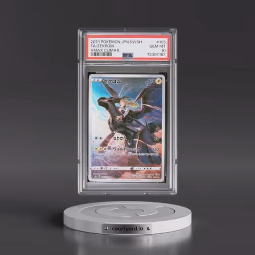 2021 Pokémon Sword & Shield Vmax Climax #195 Zekrom - Full Art (PSA 10 GEM MINT)